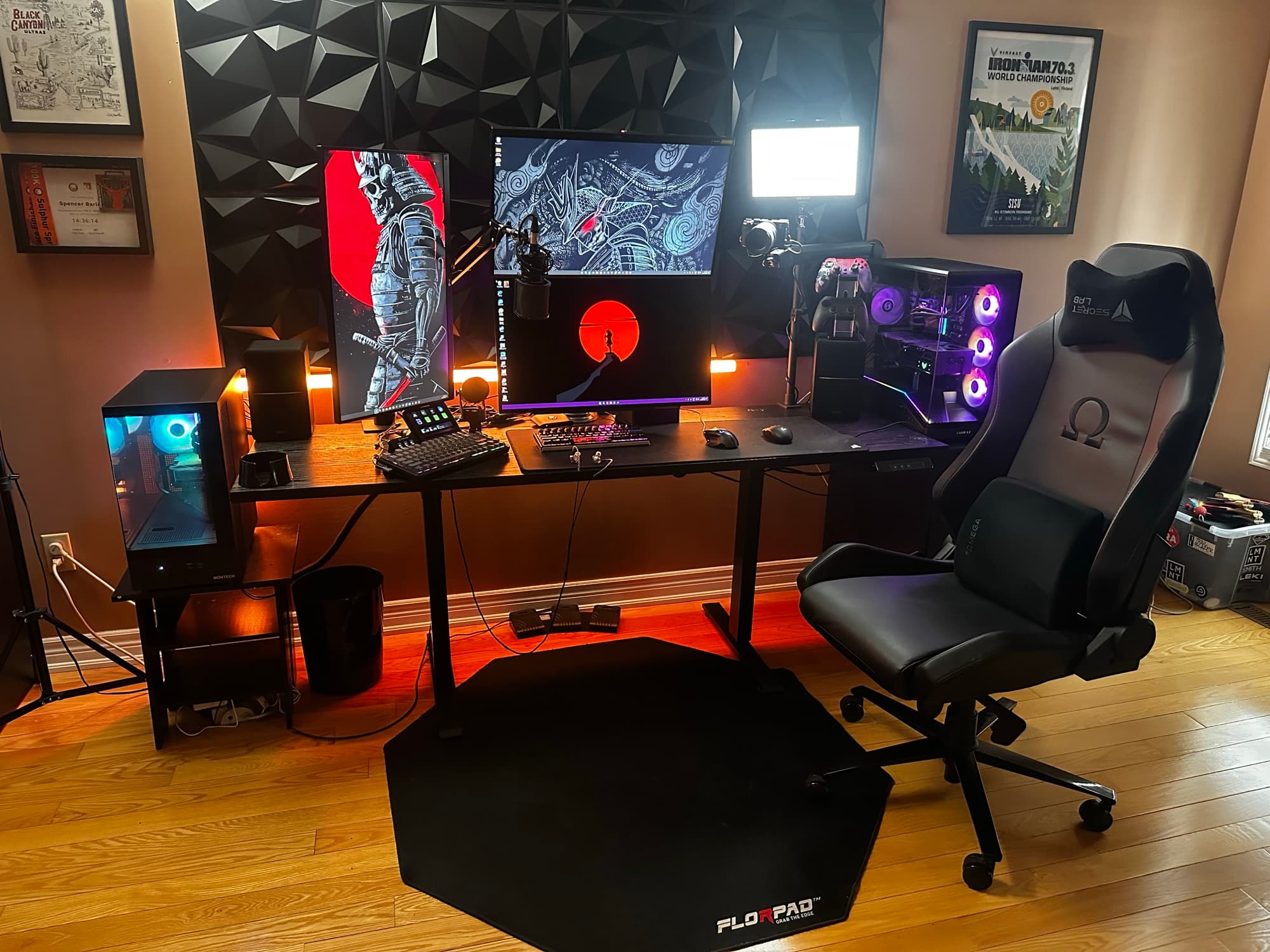 The EndureSB battlestation — dual PCs, triple monitors